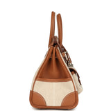 Hermes Birkin 25 Cargo Ecru-Beige Toile H and Gold Swift Palladium Hardware