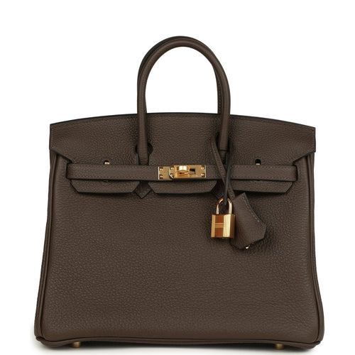 Hermes Birkin 25 Ebene Togo Gold Hardware