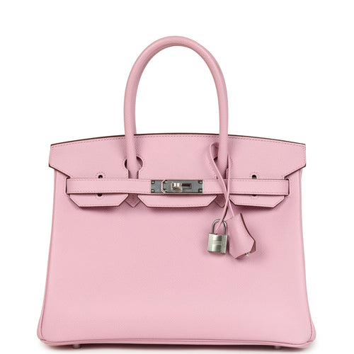 Hermes Birkin 30 Mauve Sylvestre Epsom Palladium Hardware