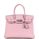 Hermes Birkin 30 Mauve Sylvestre Epsom Palladium Hardware - Thumbnail View 1