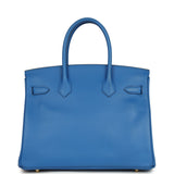 Hermes Birkin 30 Bleu Zellige Epsom Gold Hardware
