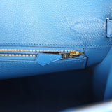 Hermes Birkin 30 Bleu Zellige Epsom Gold Hardware