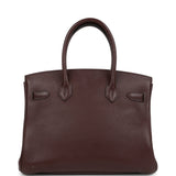 Pre-owned Hermes Birkin 30 Birkin 30 Havane Clemence Verso Palladium Hardware