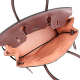 Pre-owned Hermes Birkin 30 Birkin 30 Havane Clemence Verso Palladium Hardware