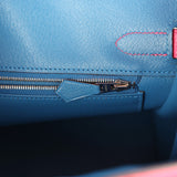 Pre-owned Hermes Special Order (HSS) Birkin 30 Rose Tyrien Verso Chevre Mysore Palladium Hardware