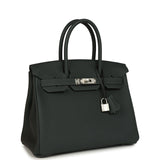 Hermes Birkin 30 Vert Fonce Togo Palladium Hardware