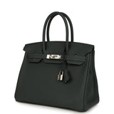 Hermes Birkin 30 Vert Fonce Togo Palladium Hardware
