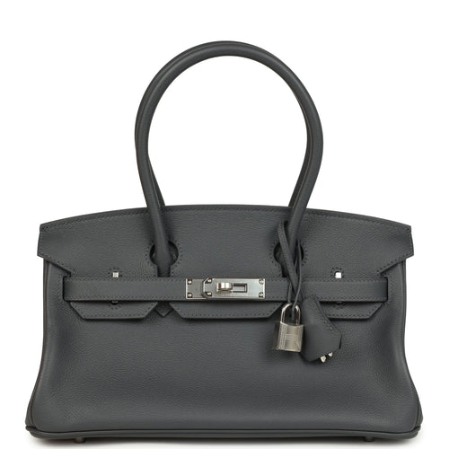 Hermes Shoulder Birkin Light 29 Ardoise Evercolor Palladium Hardware