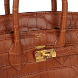 Hermes Birkin 25 Gold Matte Alligator Gold Hardware
