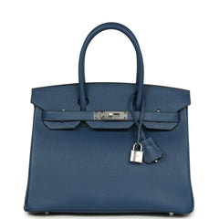 Hermes Birkin 30 Deep Bleu Epsom Palladium Hardware