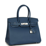 Hermes Birkin 30 Deep Bleu Epsom Palladium Hardware - Thumbnail View 2