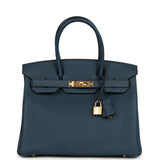 Hermes Birkin 30 Bleu de Prusse Togo Gold Hardware