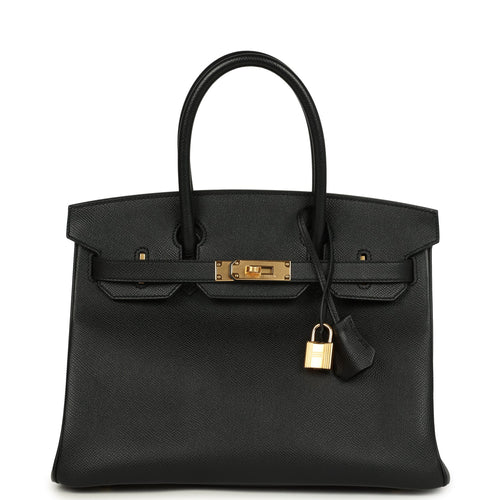 Hermes Birkin 30 Black Epsom Gold Hardware