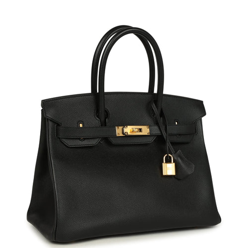 Hermes Birkin 30 Black Epsom Gold Hardware