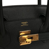 Hermes Birkin 30 Black Epsom Gold Hardware