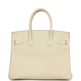 Pre-owned Hermes Birkin 30 Craie Epsom Gold Hardware