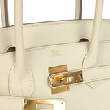 Pre-owned Hermes Birkin 30 Craie Epsom Gold Hardware