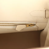 Pre-owned Hermes Birkin 30 Craie Epsom Gold Hardware