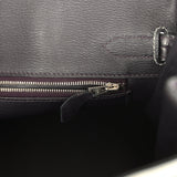 Pre-owned Hermes Special Order (HSS) Birkin 30 Gris Perle and Prunoir Matte Alligator Brushed Palladium Hardware