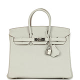 Pre-owned Hermes Birkin 25 Gris Pale Togo Palladium Hardware - Thumbnail View 1