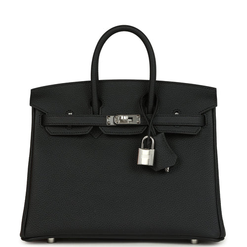 Hermes Birkin 25 Black Togo Palladium Hardware
