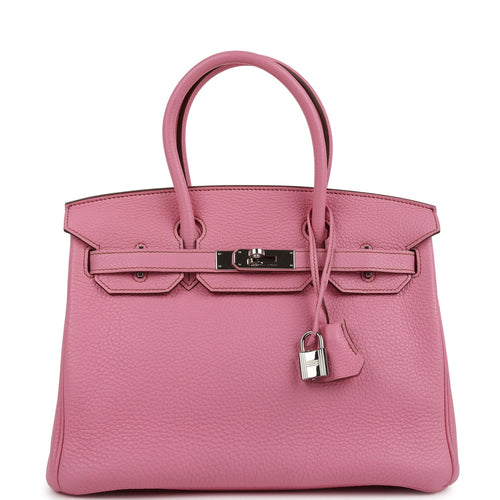 Pre-owned Hermes Birkin 30 Bubblegum Togo Palladium Hardware