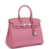 Pre-owned Hermes Birkin 30 Bubblegum Togo Palladium Hardware