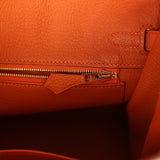 Pre-owned Hermes Birkin 25 Orange Togo Gold Hardware