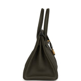 Pre-owned Hermes Birkin 30 Vert de Gris Togo Gold Hardware