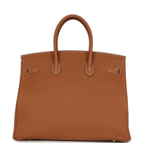 Pre-owned Hermes Birkin 35 Gold Togo Gold Hardware - Thumbnail View 4