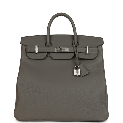 Hermes HAC Birkin 40 Etain Togo Palladium Hardware
