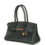 Hermes Shoulder Birkin Light 29 Vert Mangrove Evercolor Permabrass Hardware
