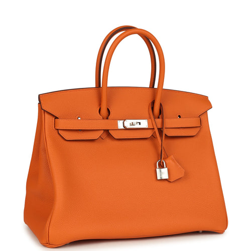 Hermes Birkin 35 Orange Togo Palladium Hardware