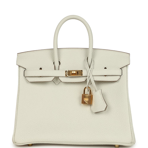 Hermes Birkin 25 Mushroom Togo Gold Hardware
