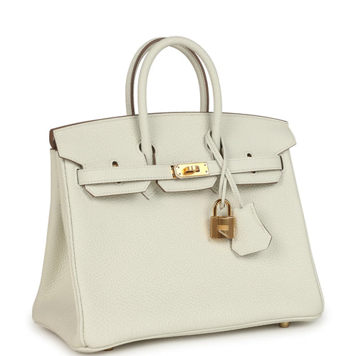 Hermes Birkin 25 Mushroom Togo Gold Hardware