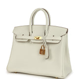 Hermes Birkin 25 Mushroom Togo Gold Hardware