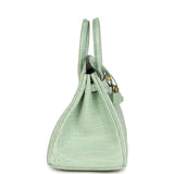 Hermes Birkin 25 Vert D'Eau Matte Porosus Crocodile Gold Hardware