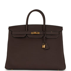Hermes Birkin 40 Chocolate Togo Gold Hardware