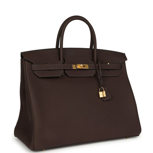 Hermes Birkin 40 Chocolate Togo Gold Hardware
