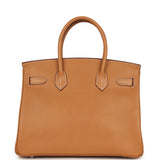 Hermes Birkin 30 Natural Vache Liegee Palladium Hardware - Thumbnail View 4