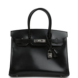 Hermes Birkin 30 Black Box Palladium Hardware
