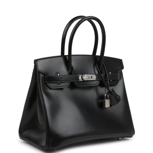 Hermes Birkin 30 Black Box Palladium Hardware