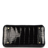 Pre-owned Hermes Birkin 30 Bleu Marine Shiny Niloticus Crocodile Gold Hardware