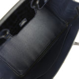 Pre-owned Hermes Birkin 30 Bleu Marine Shiny Niloticus Crocodile Gold Hardware