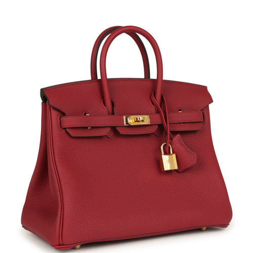 Hermes Birkin 25 Rouge Grenat Togo Gold Hardware