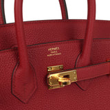 Hermes Birkin 25 Rouge Grenat Togo Gold Hardware