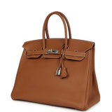 Pre-owned Hermes Birkin 35 Gold Togo Palladium Hardware - Thumbnail View 5