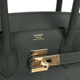 Hermes Shoulder Birkin Light 29 Vert Mangrove Evercolor Permabrass Hardware - Thumbnail View 7