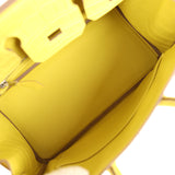 Pre-owned Hermes Birkin 25 Lime Matte Alligator Palladium Hardware