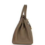 Pre-owned Hermes Birkin 35 Etoupe Togo Gold Hardware - Thumbnail View 3